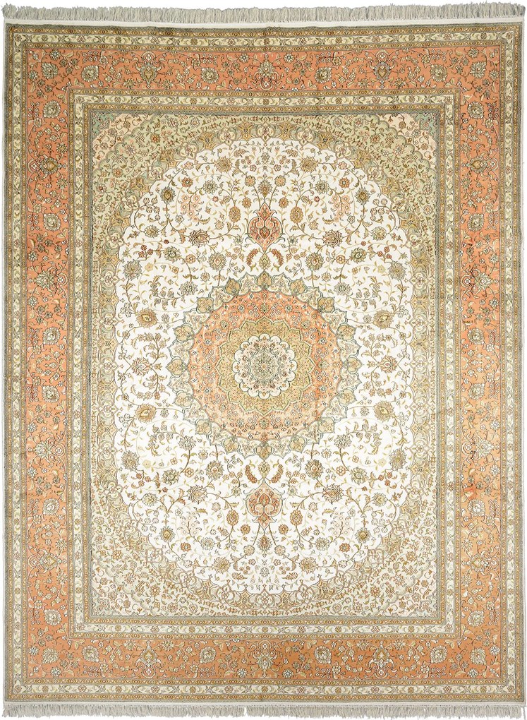 Hereke Tappeto orientale 280x360 Beige (Cina) Annodato A Mano