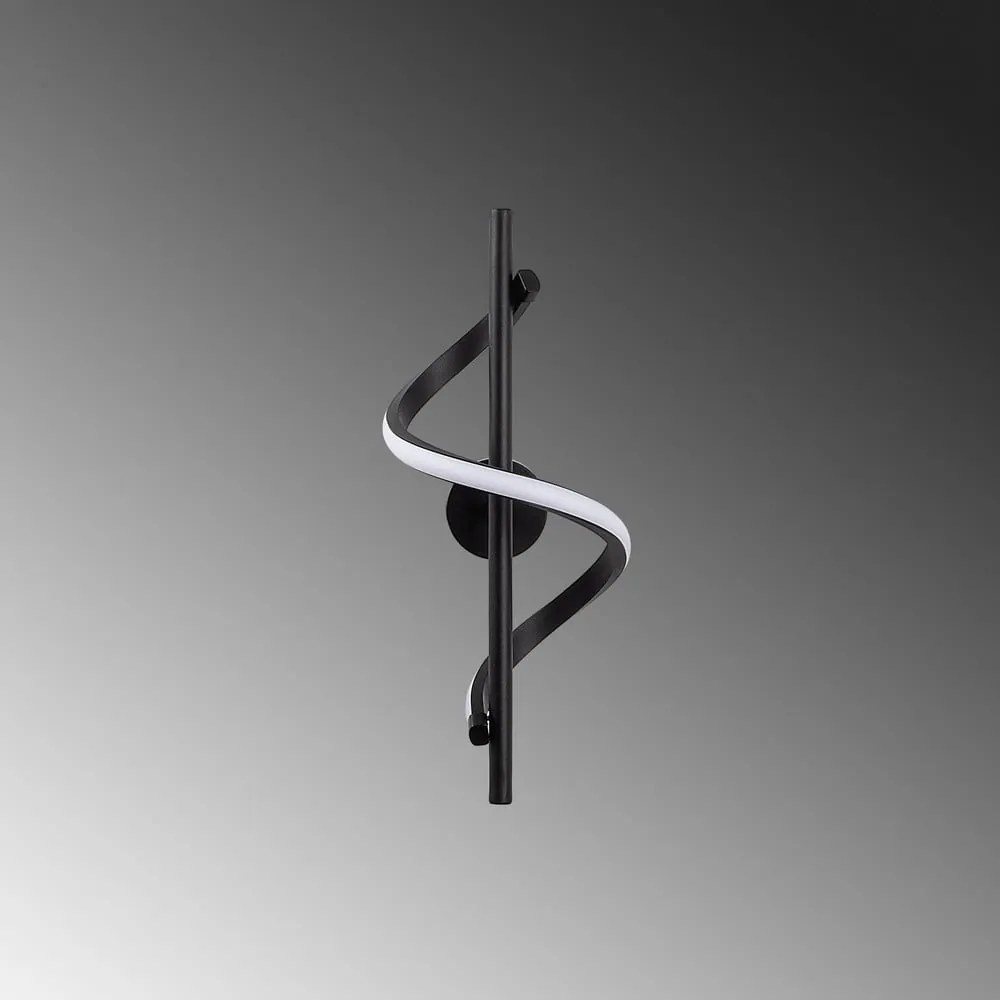 Lampada da parete a LED nera ø 7 cm Likma - Opviq lights