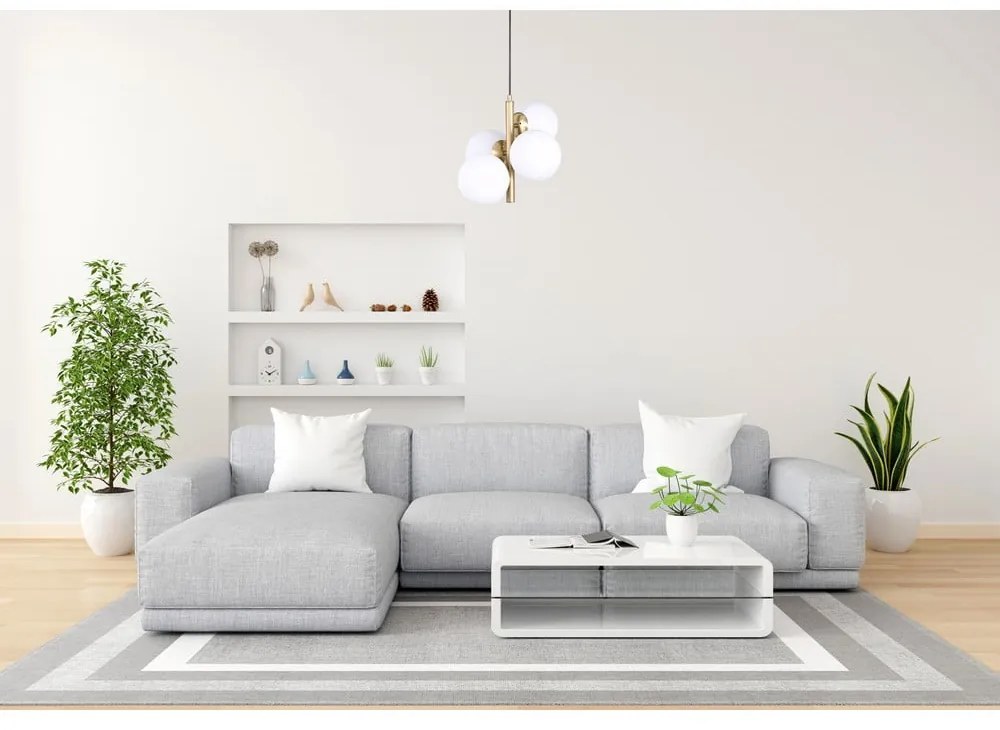 Lampada a sospensione con paralume in vetro oro e bianco ø 15 cm Forte - Squid Lighting