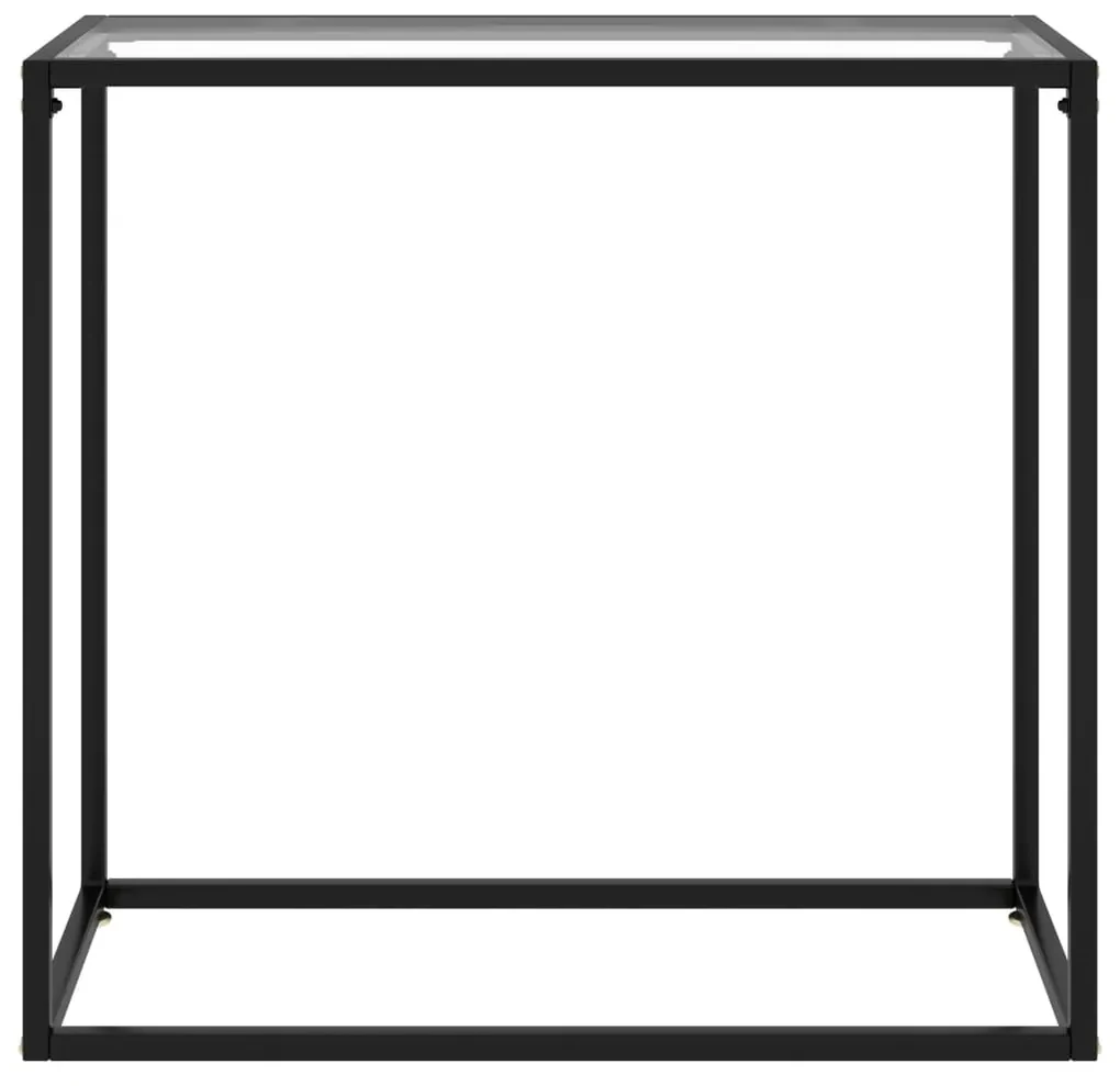 Tavolo consolle trasparente 80x35x75 cm in vetro temperato