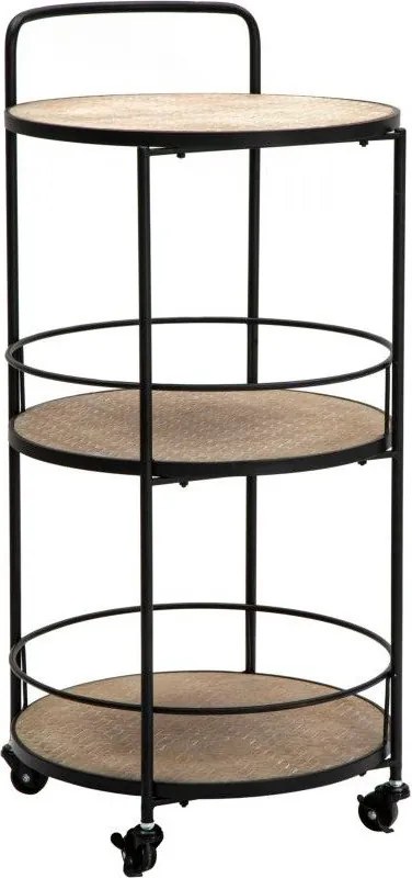 Tavolino da servizio in metallo su ruote 41,5x40 cm Arex – Mauro Ferretti