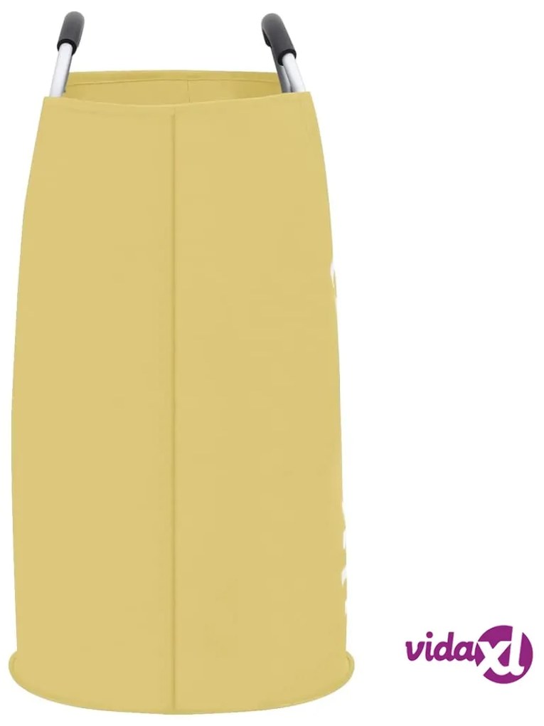 vidaXL Portabiancheria Crema