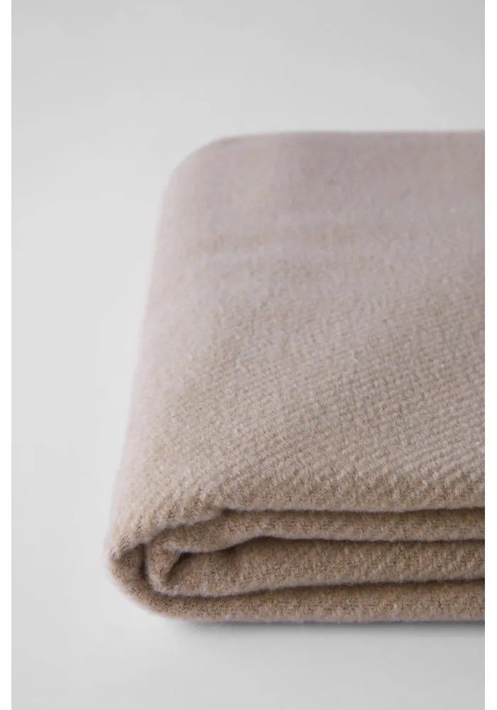 Plaid marrone con basi di cotone, 140 x 180 cm Plain - Euromant