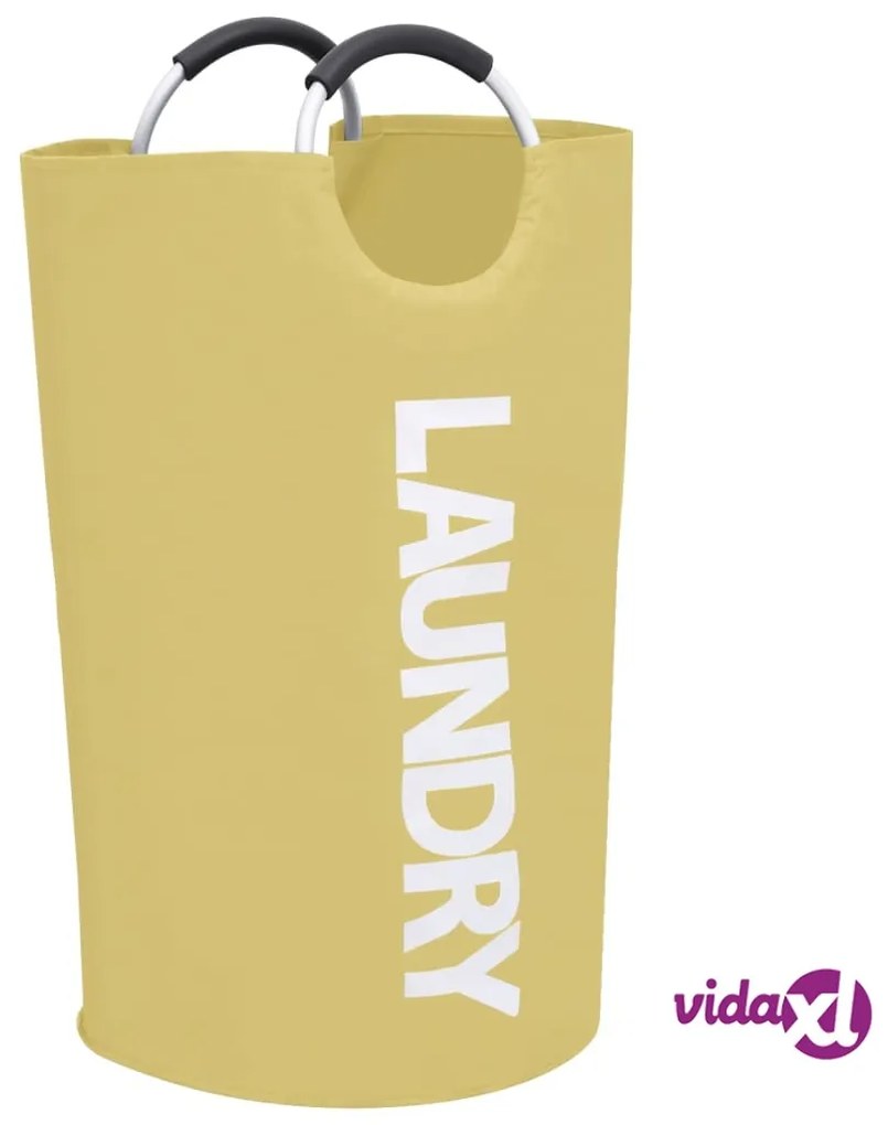 vidaXL Portabiancheria Crema