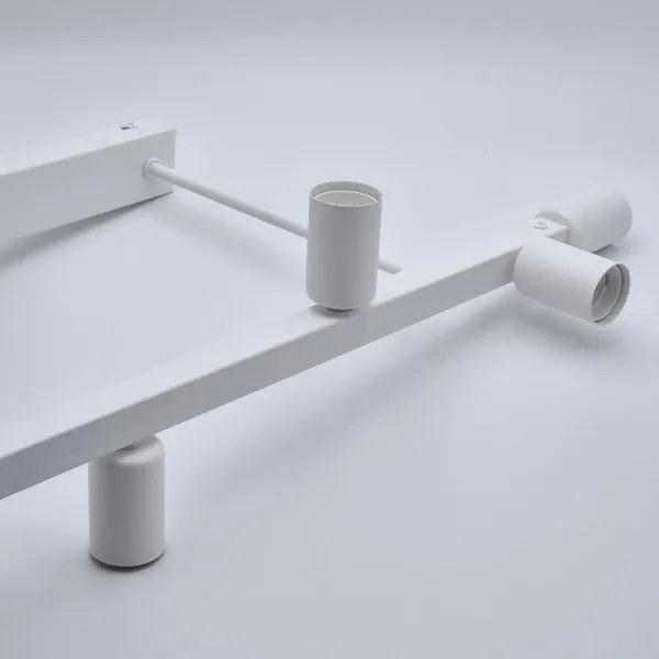 Lampadario a sospensione con supporto rigido ASTRID 6xE27/60W/230V bianco