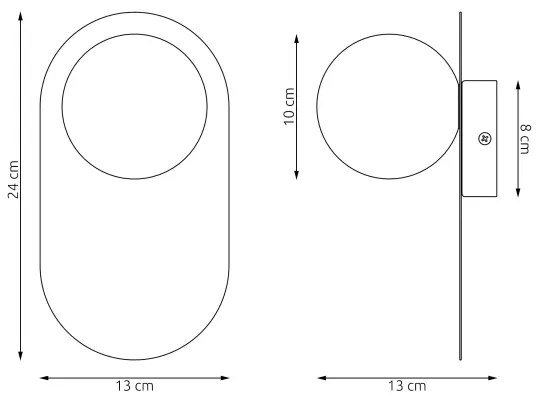 Lampada da parete VIVA 1xG9/8W/230V nera