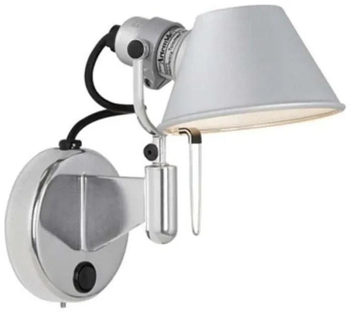 Tolomeo Micro Faretto Applique da Parete senza Interruttore E14 Alu - Artemide