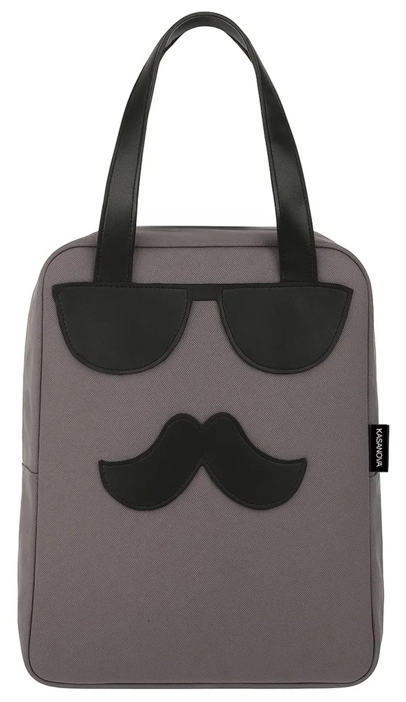 Borsa termica porta pranzo baffi grigio 6,5 L Cooler