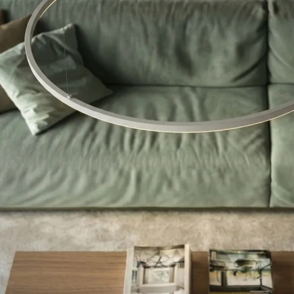 Ideal Lux - Lampada a sospensione LED su cavo ORACLE SLIM LED/29W/230V 4000K diam. 50 cm bianco