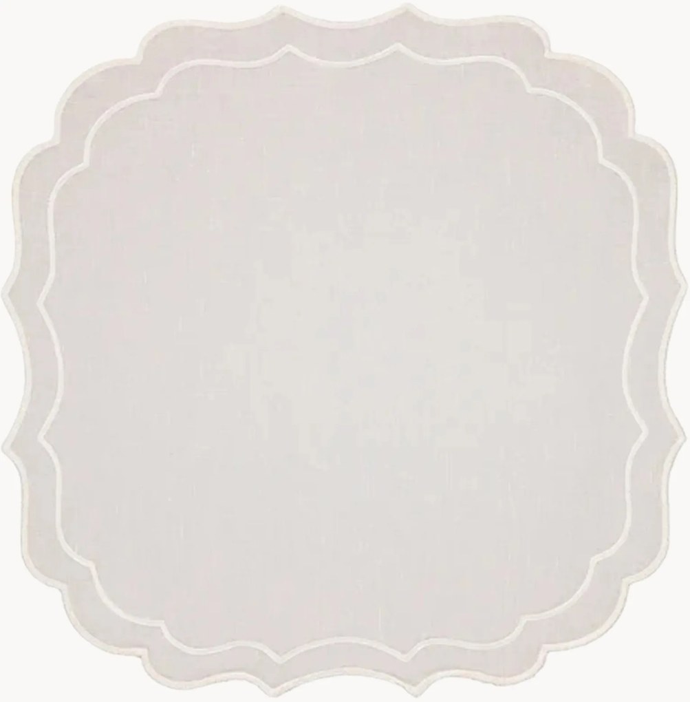 Tovaglietta americana con bordo ricamato Greta