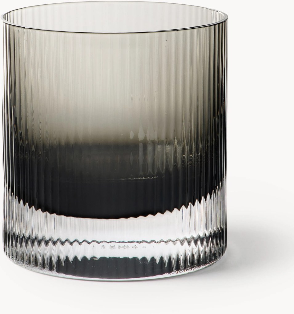 Set di 2 bicchieri in vetro soffiato Ripple