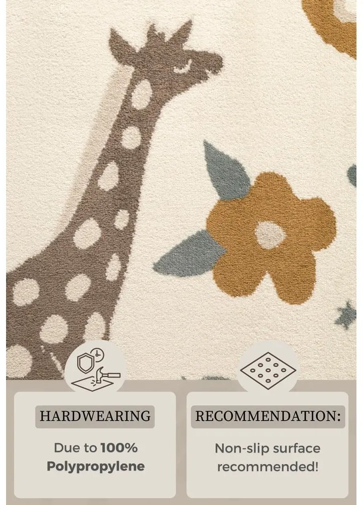 Tappeto per bambini color crema 120x170 cm Animal Safari – Hanse Home