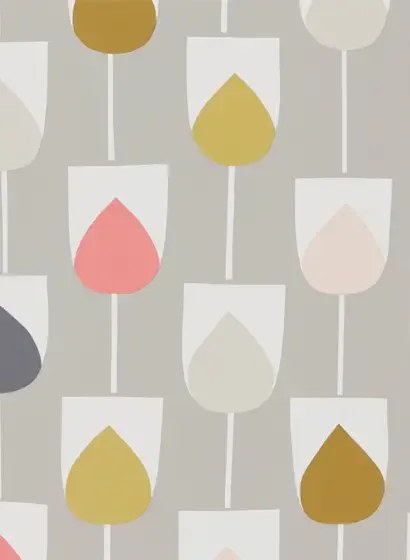 Tapete Sula von Scion - Flamingo/ Honey/ Linen