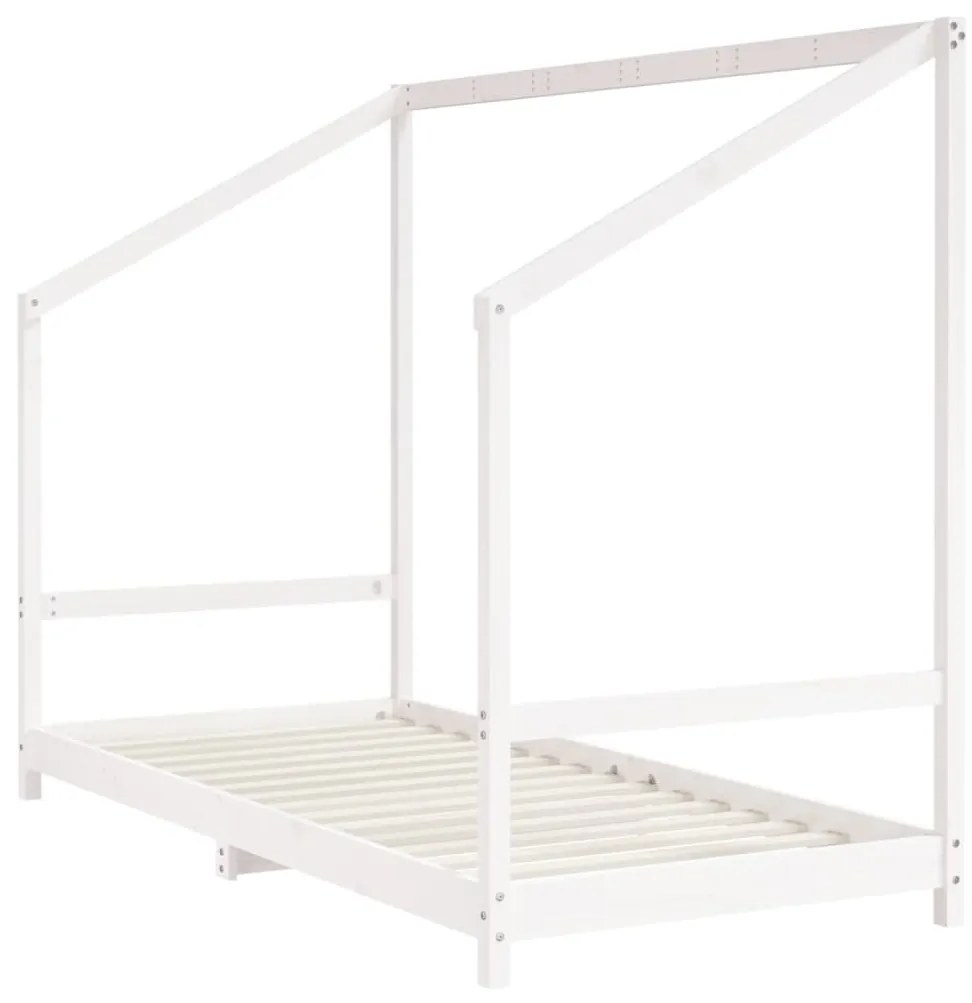 Giroletto per bambini bianco 90x200cm in legno massello di pino