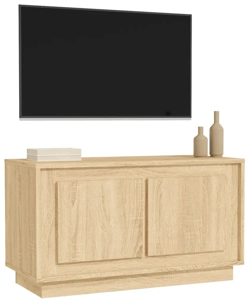 Mobile porta tv rovere sonoma 80x35x45 cm in legno multistrato