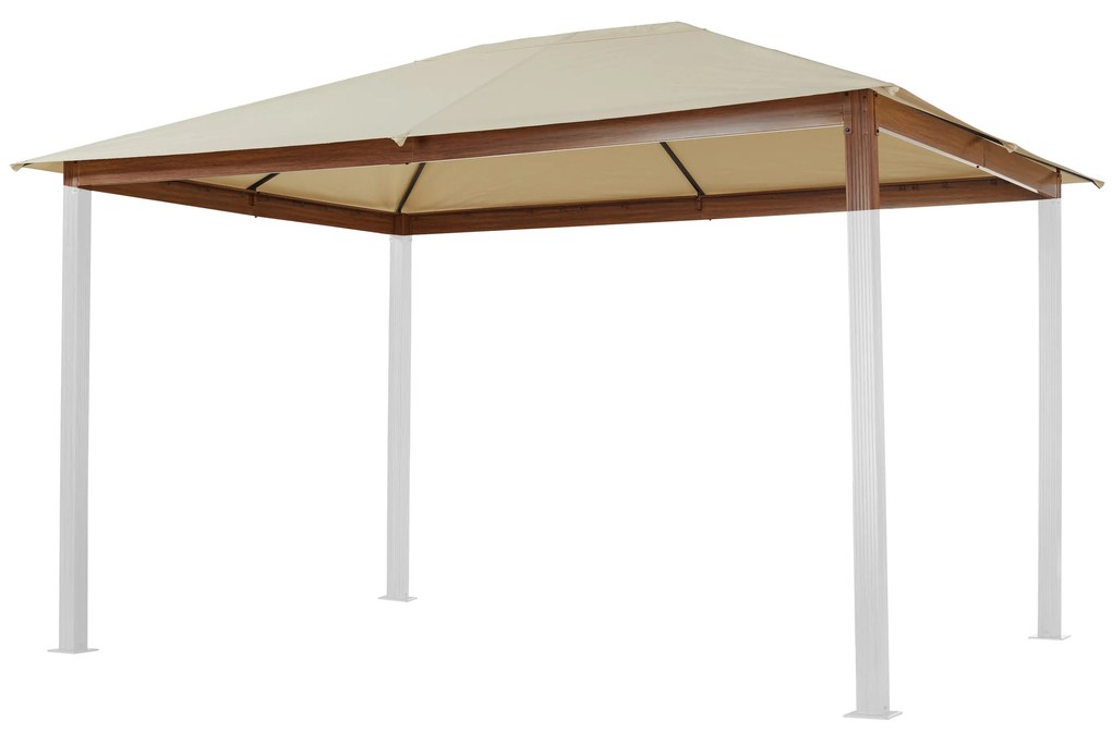 Tetto di ricambio per gazebo da giardino Pavillon Forest Premium 3x4m, crema