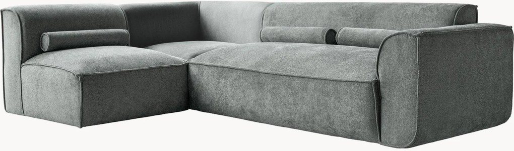 Divano angolare componibile 6 posti in ciniglia Flex Felix