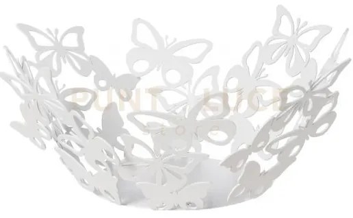 Centrotavola moderno farfalloso grande bianco marmo