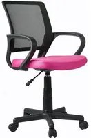 Poltrona Sedia Presidenziale Ufficio Direzionale Girevole Traspirante Nero Rosa