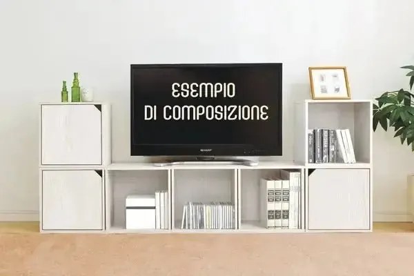 Cubi Componibili con Sportello "CUBESTACK" in Rovere Nordico