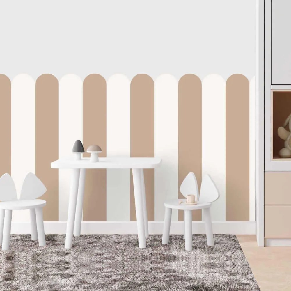 Carta da parati tessile Arco - Brown Beige (beige neutro - ideale da abbinare) | Inspio