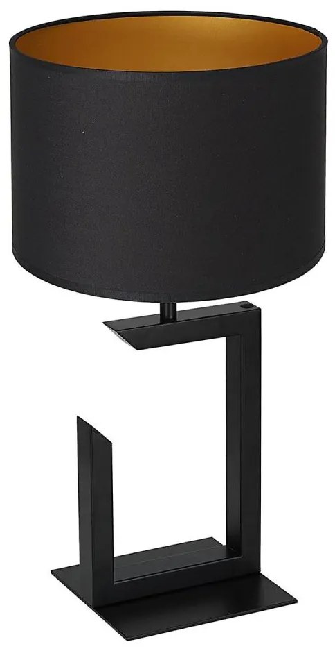 Lampada da tavolo 1xE27/60W/230V 45 cm nero/oro