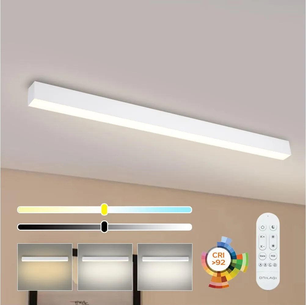 Brilagi - plafoniera LED dimmerabile SLEEKLINE LED/40W/230V Wi-Fi Tuya bianca + telecomando