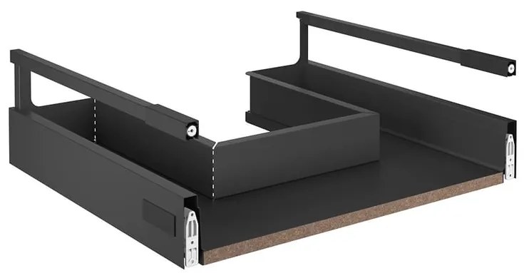 Cassetto sottolavello senza frontale DELINIA con taglio per sifone L 60 x P 58 cm grigio