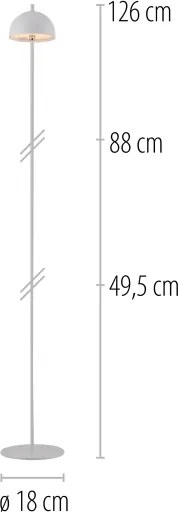 Schöner Wohnen 19245-16 - Piantana LED dimmerabile BELLIS LED/2,5W/5V IP54 bianca