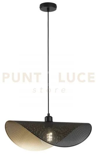 Lampadario a sospensione rhei-dot nera e oro 1 luce attacco e27 50x...