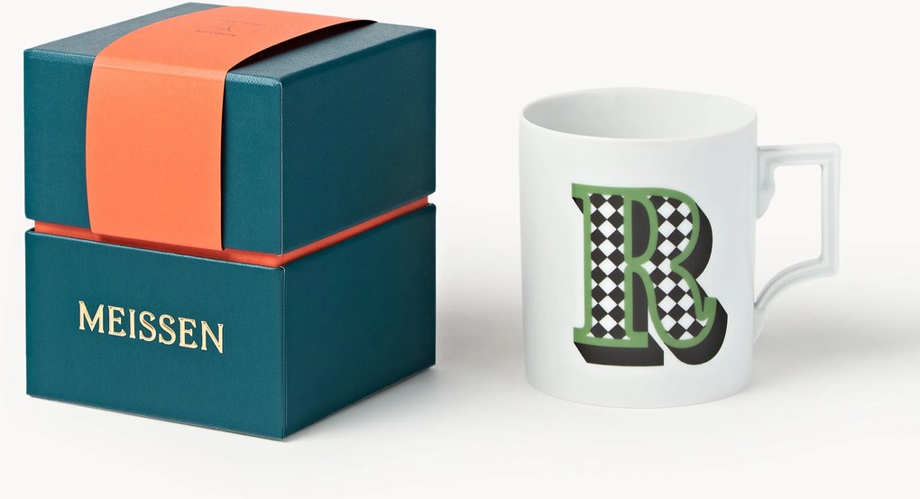 Westwing x MEISSEN, Tazza fatta a mano con motivo decorativo Initials