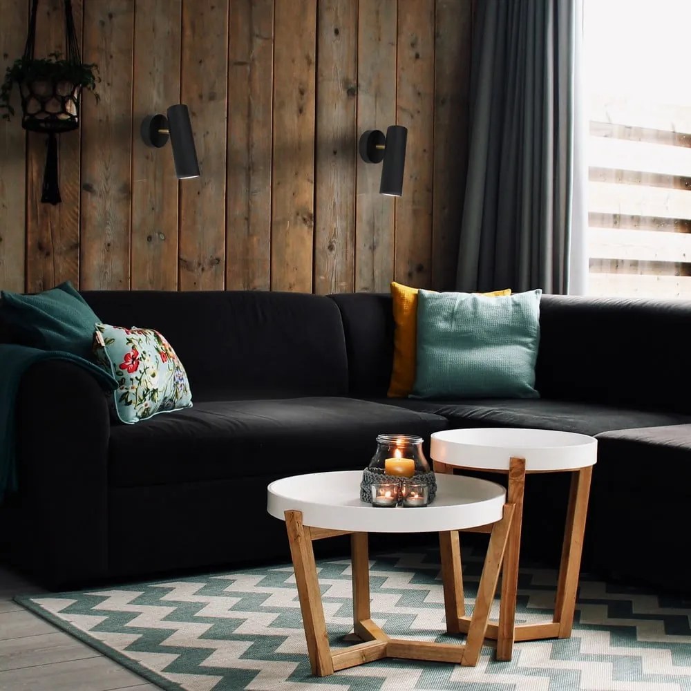 Lampada da parete nera, altezza 17 cm Milan - SULION