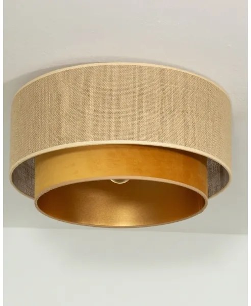 Plafoniera SARTA 1xE27/60W/230V Ø 45 cm rame/iuta