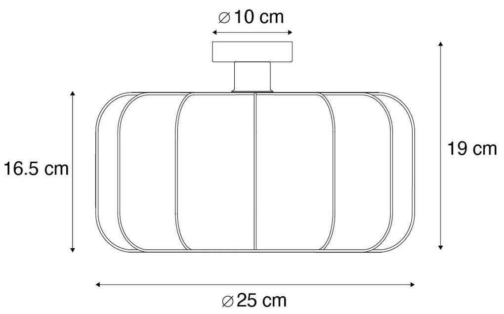 Plafoniera Japandi bianca 25cm - Madleine