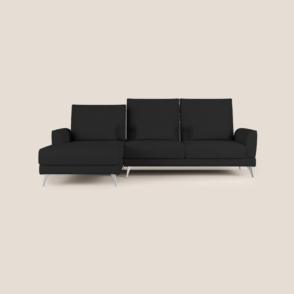Tommy Divano angolare con relax e schienali traslanti in microfibra smacchiabile T11