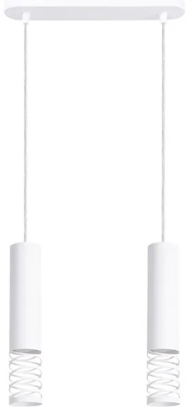 Sollux SL.1687 - Lampadario a sospensione con filo LAMI 2xGU10/10W/230V bianco
