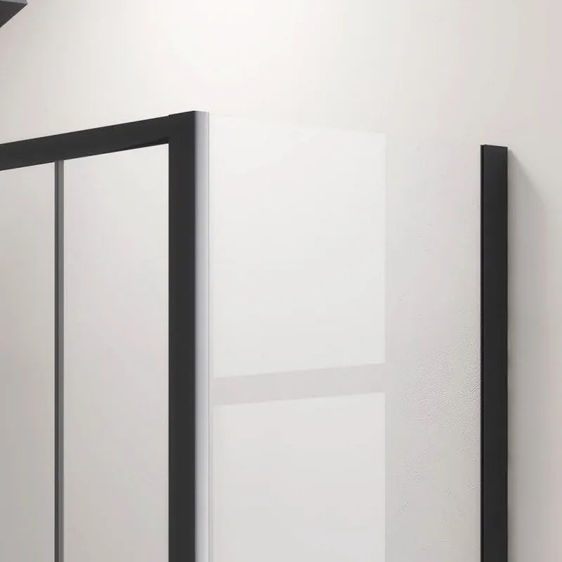 Box doccia 170x80 apertura doppio scorrevole telaio nero KFN6000S - KAMALU