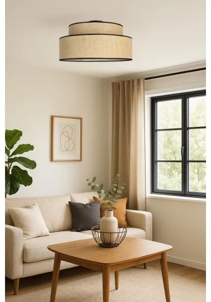 Plafoniera BOHO 1xE27/60W/230V diametro 40 cm beige