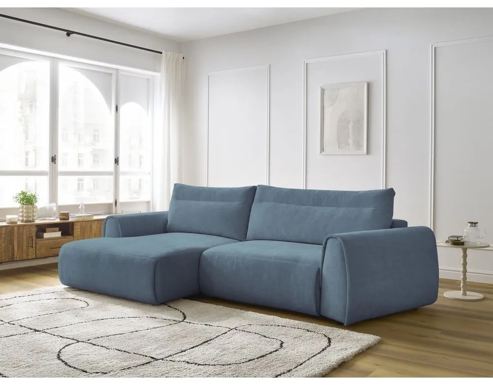 Divano angolare blu Aden – Bobochic Paris