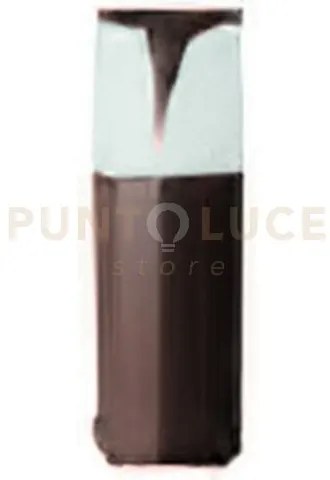 Ges2010- paletto h.30cm 1 luce attacco e27  ip44 in alluminio marrone