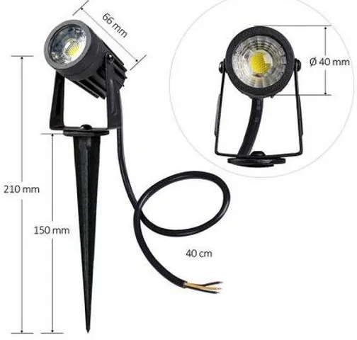 Lampada LED da esterno LED/3W/230V 2800K IP67 nero