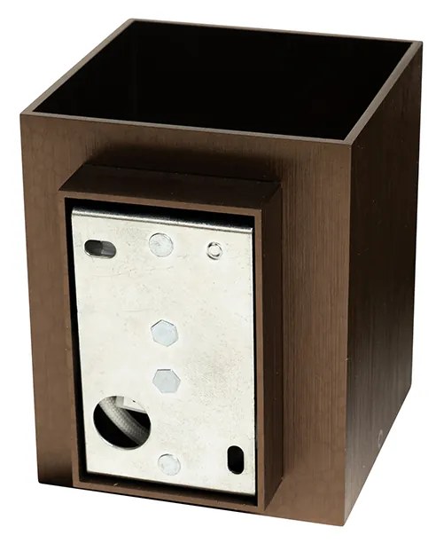 Applique moderna quadrata bronzo scuro - Sola