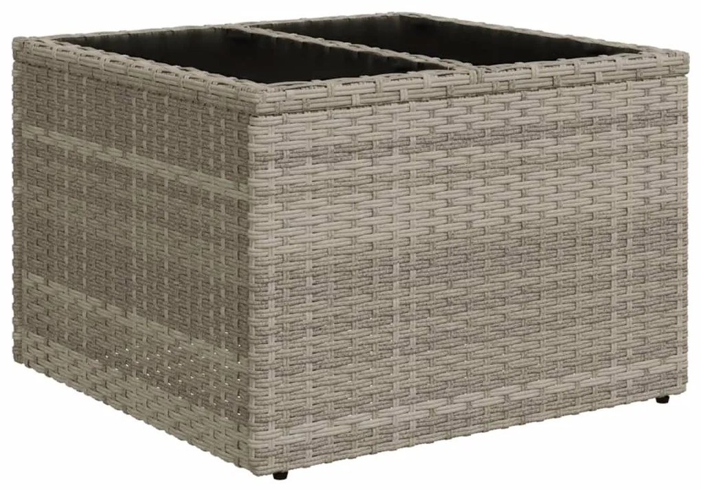 Set divano da giardino 8pz con cuscini grigio chiaro polyrattan