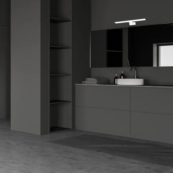 Applique da bagno LED SHINE 7W 230V 30 cm IP44 bianco