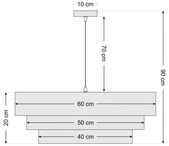 Lampadario su filo TRINITI 1xE27/60W/230V nero/oro
