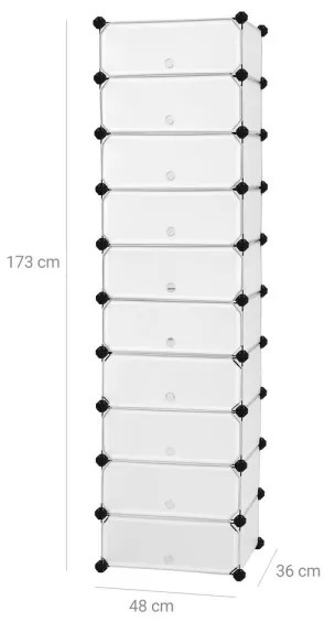 Scaffale modulare con cassetti BOXIFY, bianco