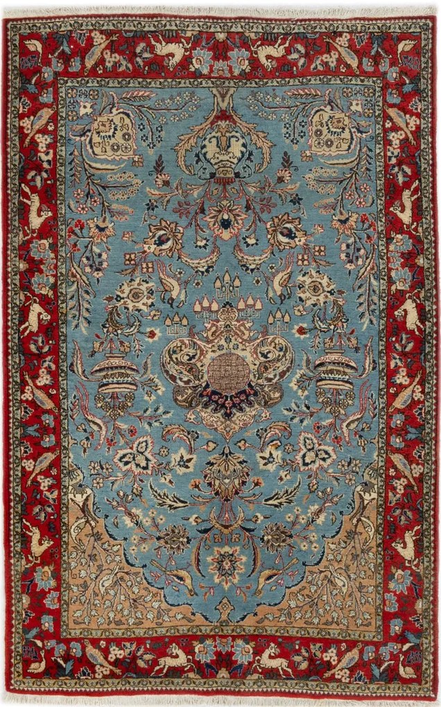 Ghom Tappeto 140x220 (Iran) Annodato A Mano