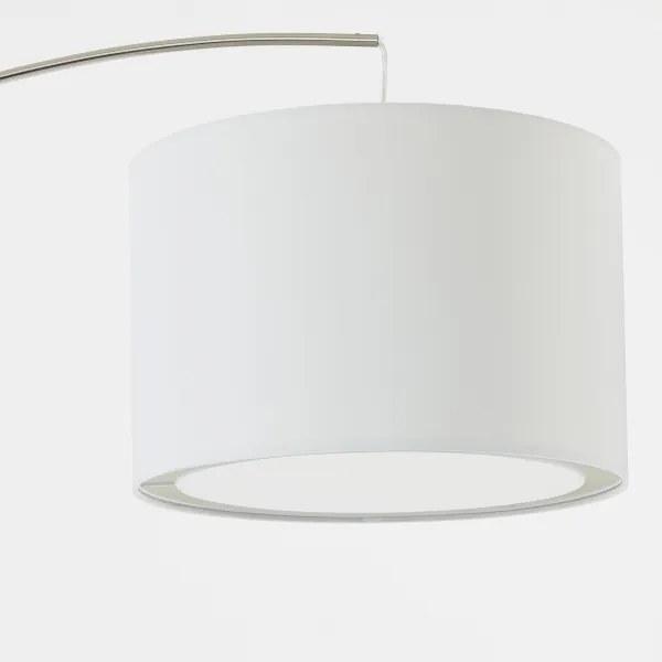 Brilliant - Lampada da terra CLARIE 1xE27/60W/230V cromo opaco/bianco