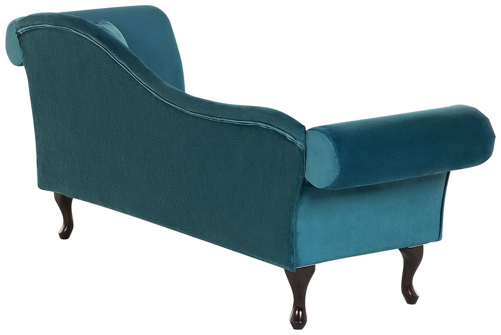 Chaise longue velluto foglia di tè destra LATTES Beliani