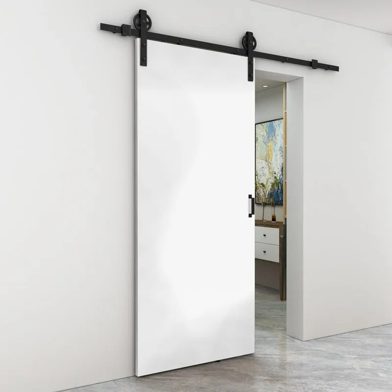 Porta scorrevole Pearl in mdf bianco, L 92.5 x H 211.5 cm, con binario Rodeo Reversibile